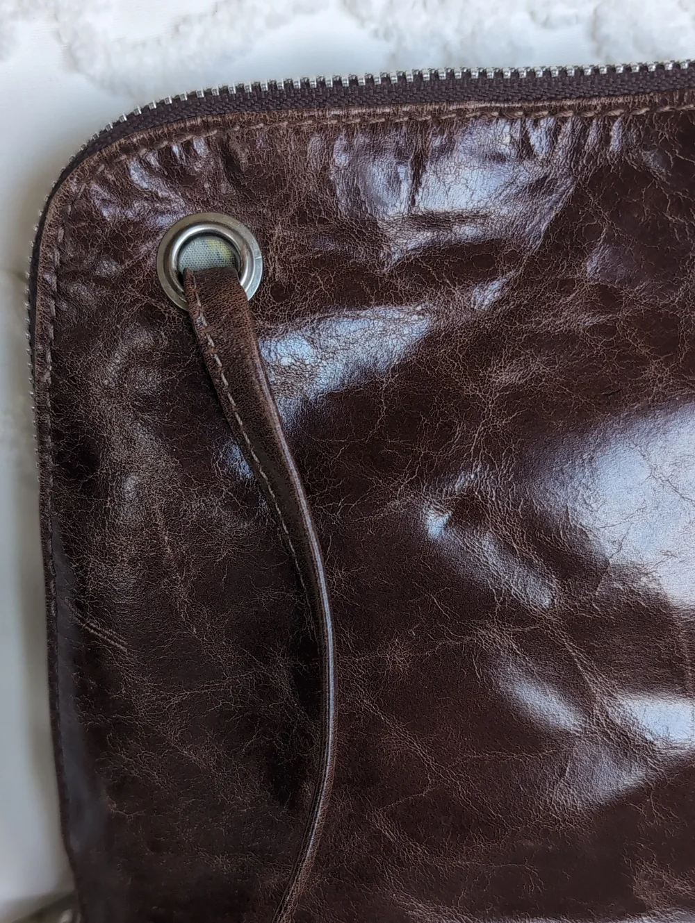 Latico Rustic Butter Soft Marbled Chocolate Leather Organizer/ Wallet Crossbody